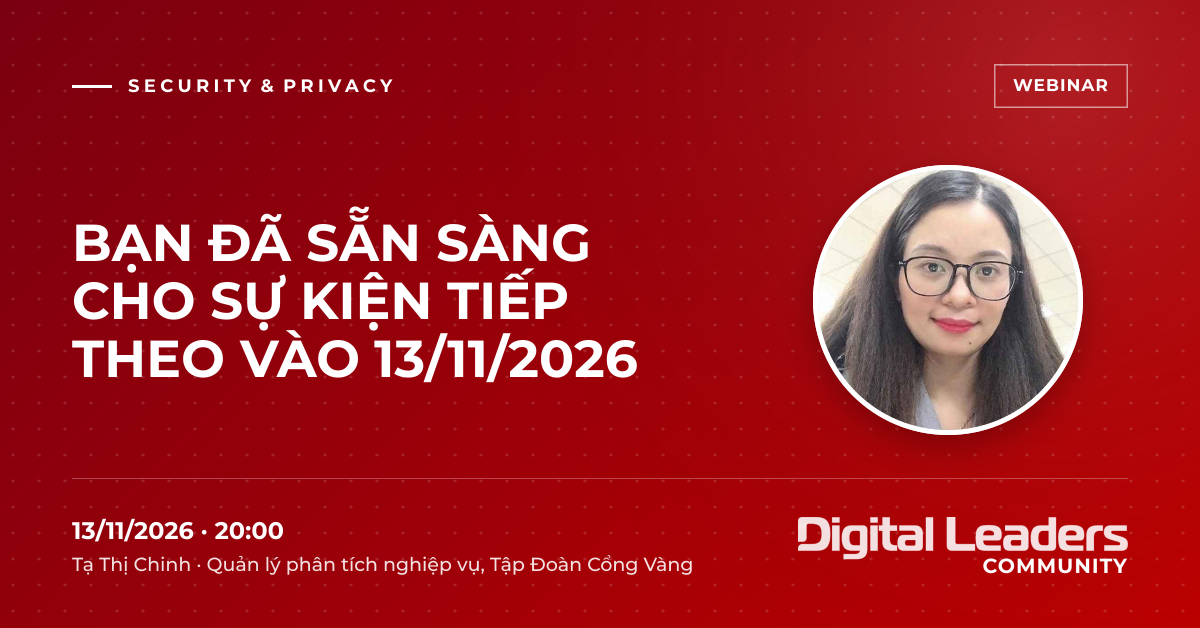 Bạn đã sẵn sàng cho sự kiện tiếp theo vào 13/11/2026